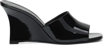 Stuart Weitzman Schoenen, Dames, Zwart, 35 EU, Leer, Vinnie Wedge Mule 85