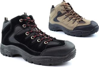 Generic Mens Extra Large Boots Size 6 Boys Boots Size 6 Extra Large Boot Mens Ankle Boot Comfort Lace Up Fastening Walking Sizes 6-13 Black/Khaki 10 UK