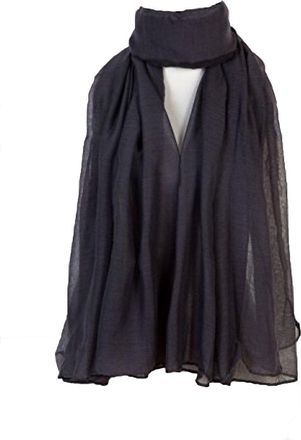 World of Shawls Beautiful Plain Black Big Large Oversize Maxi Scarf Soft Fabric Scarf Wrap Shawl Scarves