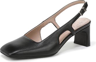 Naturalizer Womens Carmen Heeled Slingback Pumps Black Leather UK 7 Wide Fit