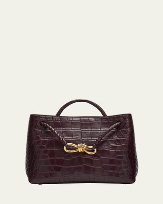 Bottega Veneta Andiamo Small Alligator Leather Tote Bag