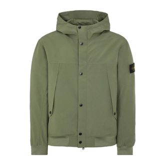 Stone Island Heren, Jassen, Groen, Maat: S Poliester