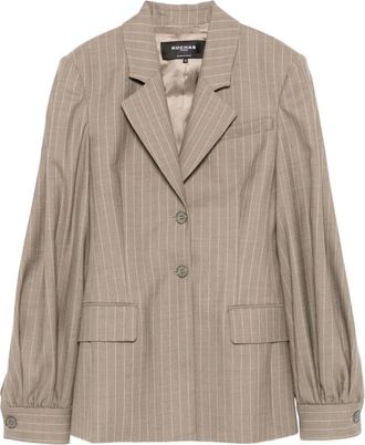 Rochas striped virgin-wool blazer - Brown