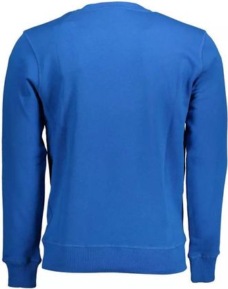 North Sails Mens Crew Neck Sweatshirt Classic Style - Medium Blue Cotton - Size X-Large