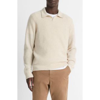 Vince Thermal Knit Boiled Cashmere Sweater in H Runyon/bone at Nordstrom, Size Xx-Large
