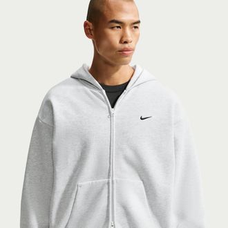 Nike Mens Solo Fleece Full-Zip Hoodie in Brown | IX1928-051