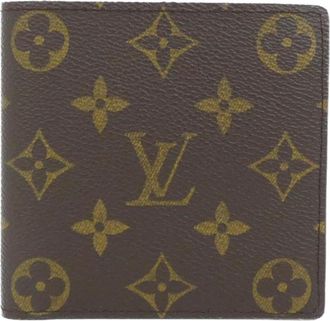 Louis Vuitton Monogram Marron Coated Canvas Wallet (Bi-Fold) (Pre-Owned)