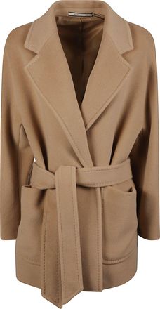 Tagliatore Denise Short Belted Virgin Wool Coat