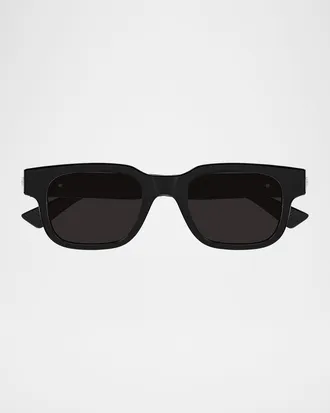 Bottega Veneta Men & apos;s Bv1411s-001 Acetate Rectangle Sunglasses