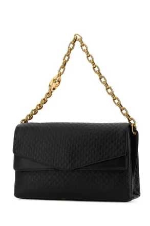 Gucci Womens Black Leather Large Shoulder Bag Blackblackblack Lamb Borse A Mano