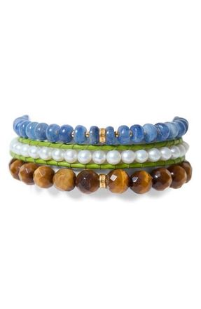 Chan Luu Trinity Tigers Eye Bracelet Set in Tigers Eye at Nordstrom