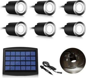 OEM [nunca Usado] Juego De 6 Focos Led Solares Empotrables Para Exterior, Ip67, Estancos, 0,2 W, &Oslash; 32 Mm, Interior/exterior, Terraza, Cocina, Jard&iacute;n, 4000
