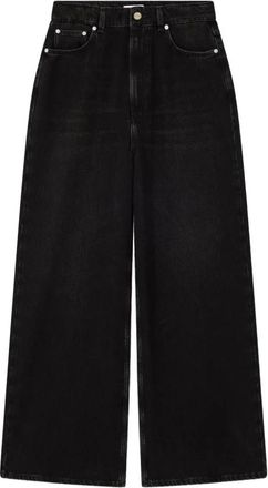 Ganni Soft Rigid Denim Baggy Jeans - Dames - Loose Fit Jeans - Zwart - W25 - Denim - Jeans