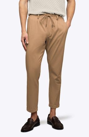 Cuts Soho Pleated Stretch Trousers in Saddle at Nordstrom, Size Medium
