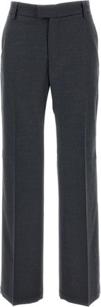Barena Grey Coen Natural Stretch Wool Flannel Trousers