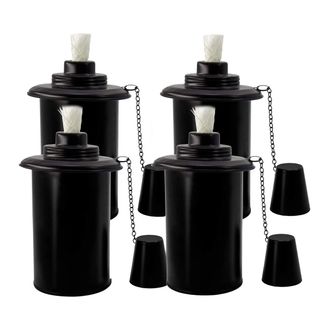 OEM Paquete De 4 Cartuchos De Gas Para Antorchas De Citronela, Recambios Con Mechas Y Tapas, Para Bricolaje En El Jard&iacute;n, El Patio O Fiestas