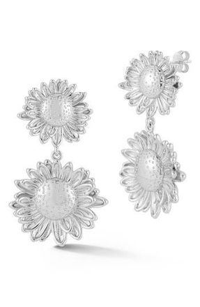 Glaze Jewelry Sunflower Drop Earrings in Silver at Nordstrom Rack