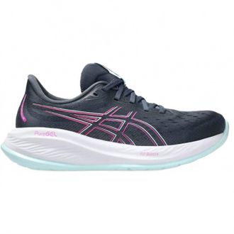 Asics Womens Cumulus 26 Running Shoe In Tarmac/bold Magenta