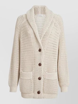 Brunello Cucinelli knit cardigan shawl collar front pockets