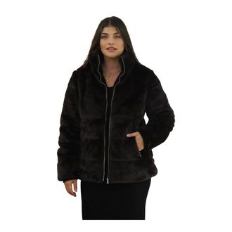 Ralph Lauren Lauren chaqueta de piel sint&eacute;tica marr&oacute;n - L- MAR - Jackets - Mujer - Negro - L