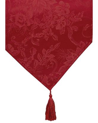 Elrene Poinsettia Elegance Jacquard Holiday Table Runner
