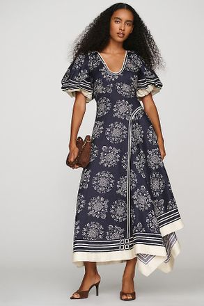 Alemais Banderra 100% European Linen Maxi Dress