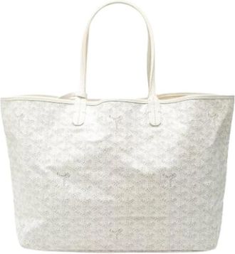 Goyard Pre-owned Saint Louis Tote Bag - Dames - Vintage Shopper - Wit - ONE Size - Leer - Vintage