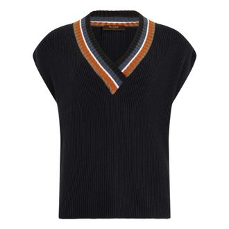 Moorer Jeanne Maglioncino Senza Maniche - - Knitwear - Donna - Nero - XS