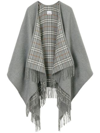 Burberry Check Wool Cape