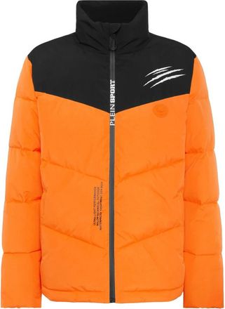 Plein Sport Jassen, Heren, Oranje, L, Puffer Jacket Scratch