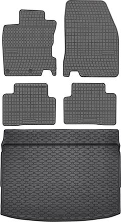 OEM Juego De Alfombrillas De Goma Para Coche Y Maletero Para Nissan Qashqai Ii Crossover (2014-2021)