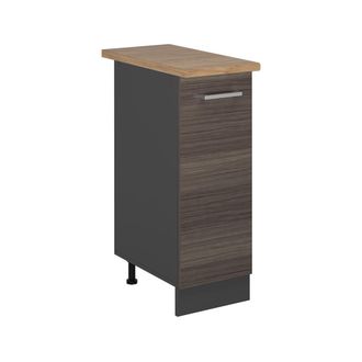 Vicco Armario De Farmacia R-line, Gris Noble, 30 Cm, Et Roble