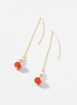 Simons Womens Mixed stone metallic post earrings