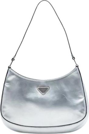 Prada Pre-owned Vintage Schoudertas - Dames - Vintage Schoudertas - Grijs - ONE Size - Leer - Vintage