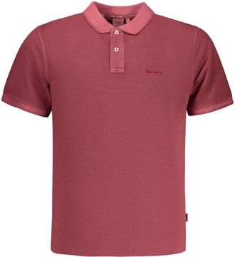 Pepe Jeans London Rode Katoenen Heren Polo Shirt