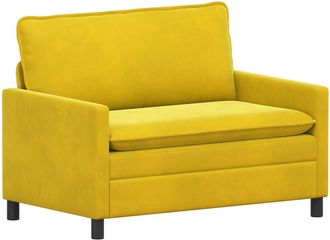 vidaXL Sof&aacute; Amarillo 126 X 81 X 87,5 Cm Terciopelo Vidaxl
