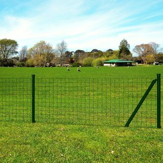 Berkfield Home Euro Fence Steel 10x0.8 m Green