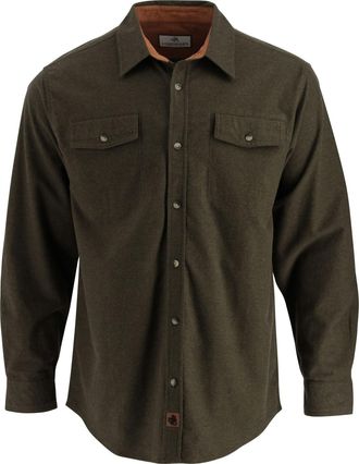Legendary Whitetails Mens Flannel Shirt Long Sleeve Button Down Relaxed Fit, Army Heather, Large