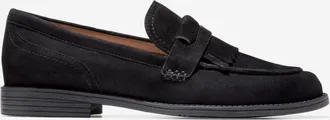 Cole Haan Womens Stassi Kiltie Loafers - Black Size 6.5