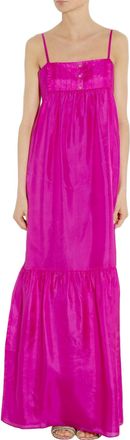 Temperley London Lavender Maxi Silk Dress Size L