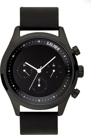 s.Oliver So-3722-Lm Horloge - Heren - Horloges - Zwart - ONE Size - Accessoires