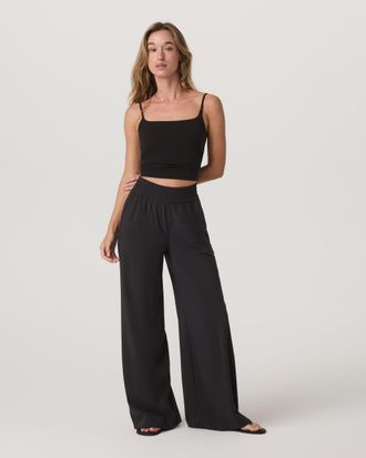 Vuori Clothing Villa Wideleg Pants - Long | Black | XS, Size Extra Small