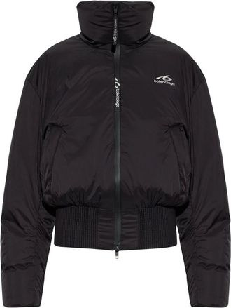 Balenciaga Chaqueta corta con dobladillo acanalado - Jackets - Mujer - Negro - XS