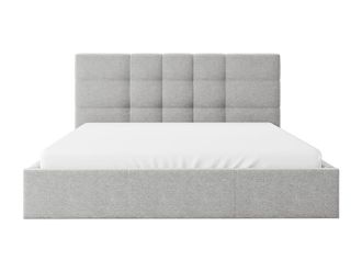 VENTE-UNIQUE.COM Cama con canap&eacute; abatible tela gris claro