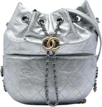 Chanel Pre-owned Gabrielle Bucket Bag - Pre-owned - Mujer - Gris - ONE SIZE