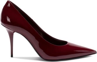 Saint Laurent Norma Pumps van lakleer - Dames - Pumps - Rood - 40 EU - Leer - Schoenen