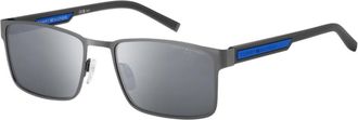 Tommy Hilfiger Silver Rectangular Mens Sunglasses TH 2087/S 0SVK/GK 57
