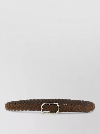 Brunello Cucinelli suede woven belt