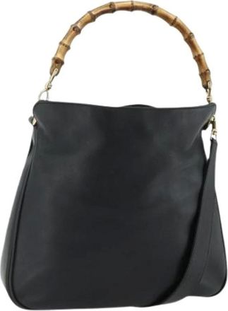 Gucci Pre-owned Handbags, female, Black, Size: ONE SIZE Pre-owned Vintage Shoulder Bag