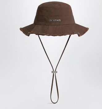 Jacquemus Le Bob Artichaut brown cotton hat